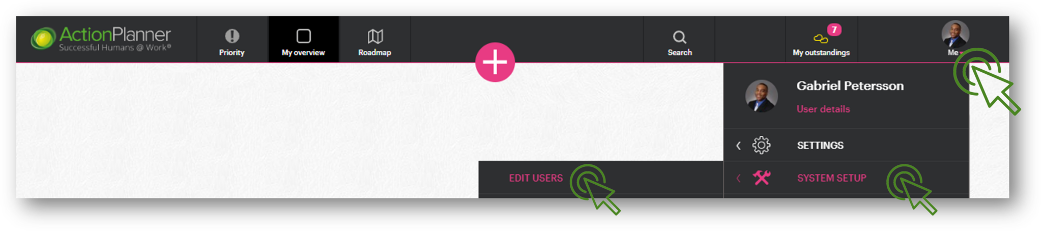 Create new users - ActionPlanner