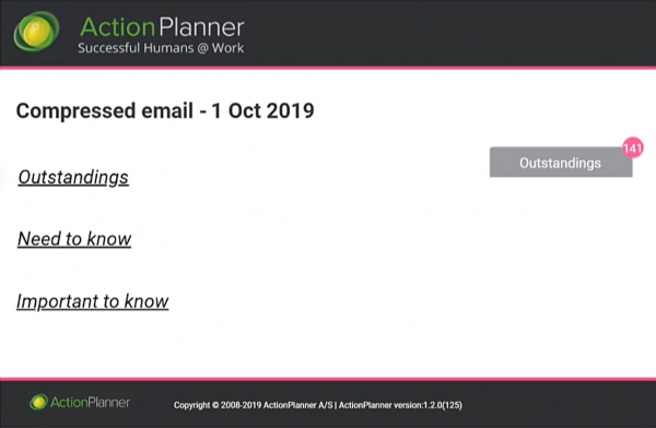 What are compressed emails? - ActionPlanner